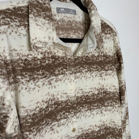 Lee Riders Soft Felt Button Down Blouse Women's Medium - Picture 2 of 4